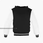 Black And White Kids Varsity Jacket Hoodie Back
