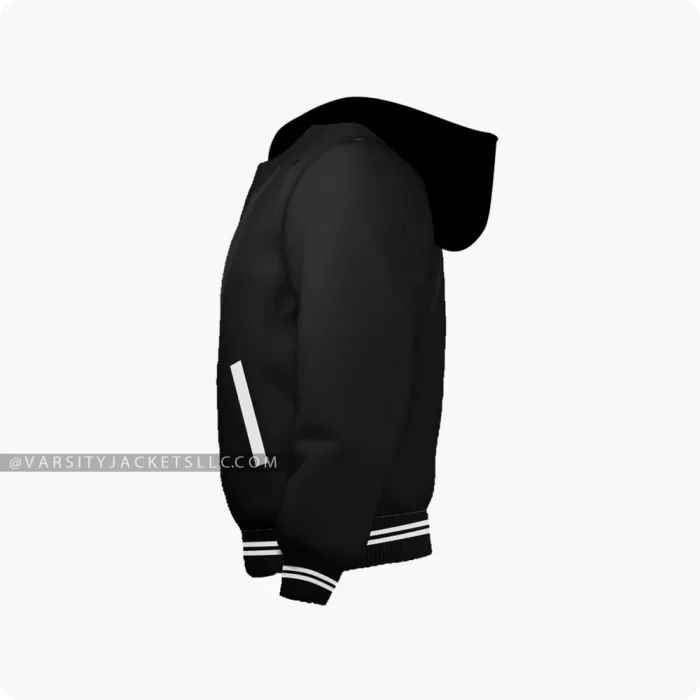 Black Kids Varsity Jacket Hoodie Left Side