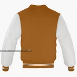 Brown And Off White Varsity Jacket, Byron Collar Back