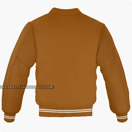Brown Varsity Jacket, Byron Collar Back