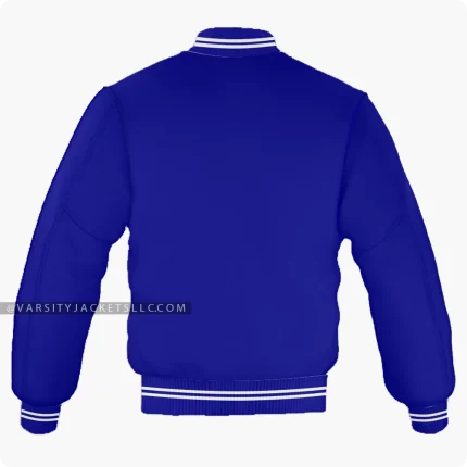 Dark Blue Varsity Jacket Back
