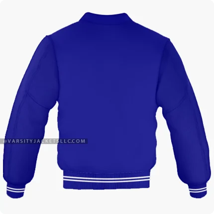 Dark Blue Varsity Jacket, Byron Collar Back