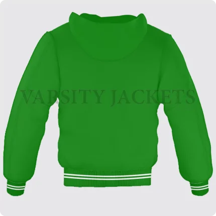 Green Varsity Jacket Hoodie For Men And Women Back