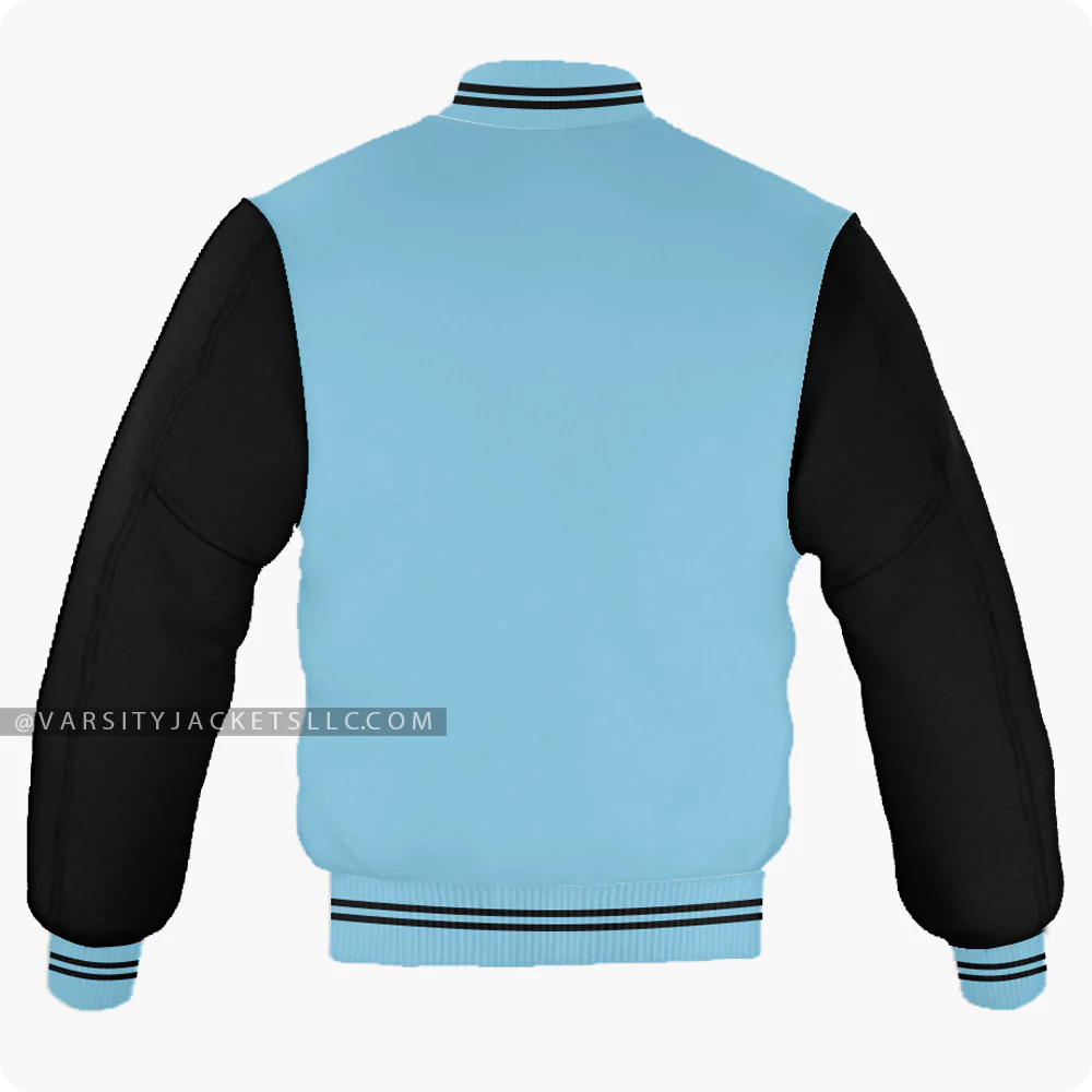 Light Blue And Black Varsity Jacket