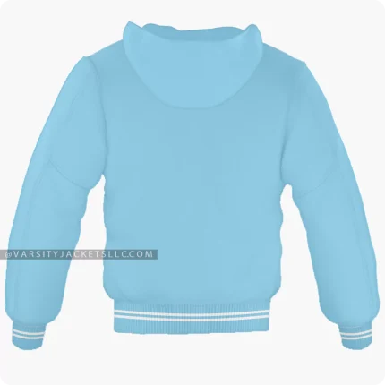 Light Blue Varsity Jacket Hoodie