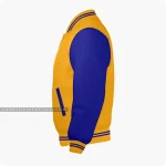 Orange And Navy Blue Varsity Jacket Left Side
