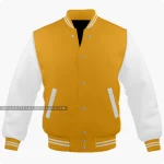Orange And White Varsity Jacket Front