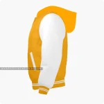 Orange And White Varsity Jacket Hoodie Left Side