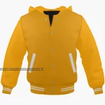 Orange Varsity Jacket Hoodie Front