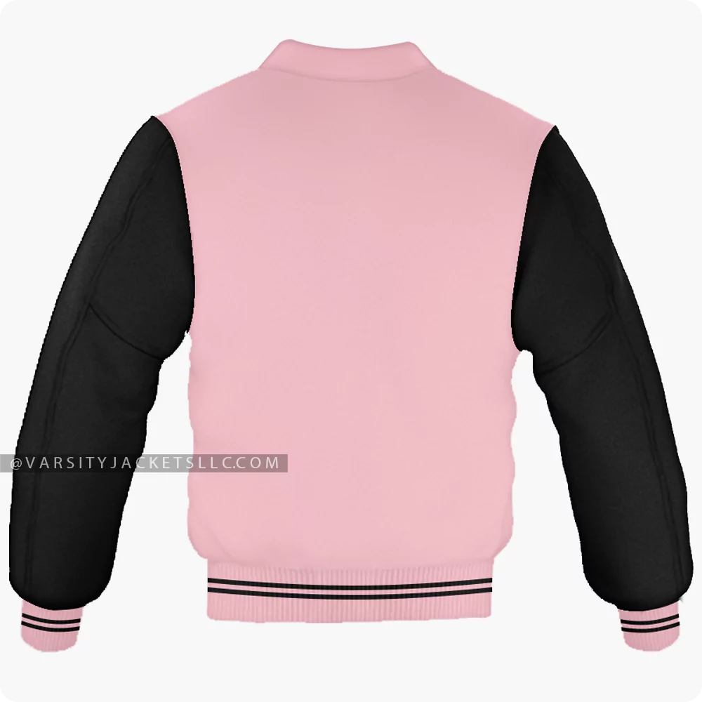 Pink And Black Varsity Jacket, Byron Collar