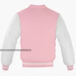 Pink And White Varsity Jacket, Byron Collar