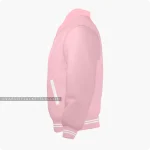 Pink Varsity Jacket, Byron Collar Left Side