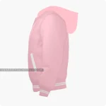 Pink Varsity Jacket Hoodie Left Side