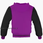 Purple And Black Varsity Jacket Hoodie Back