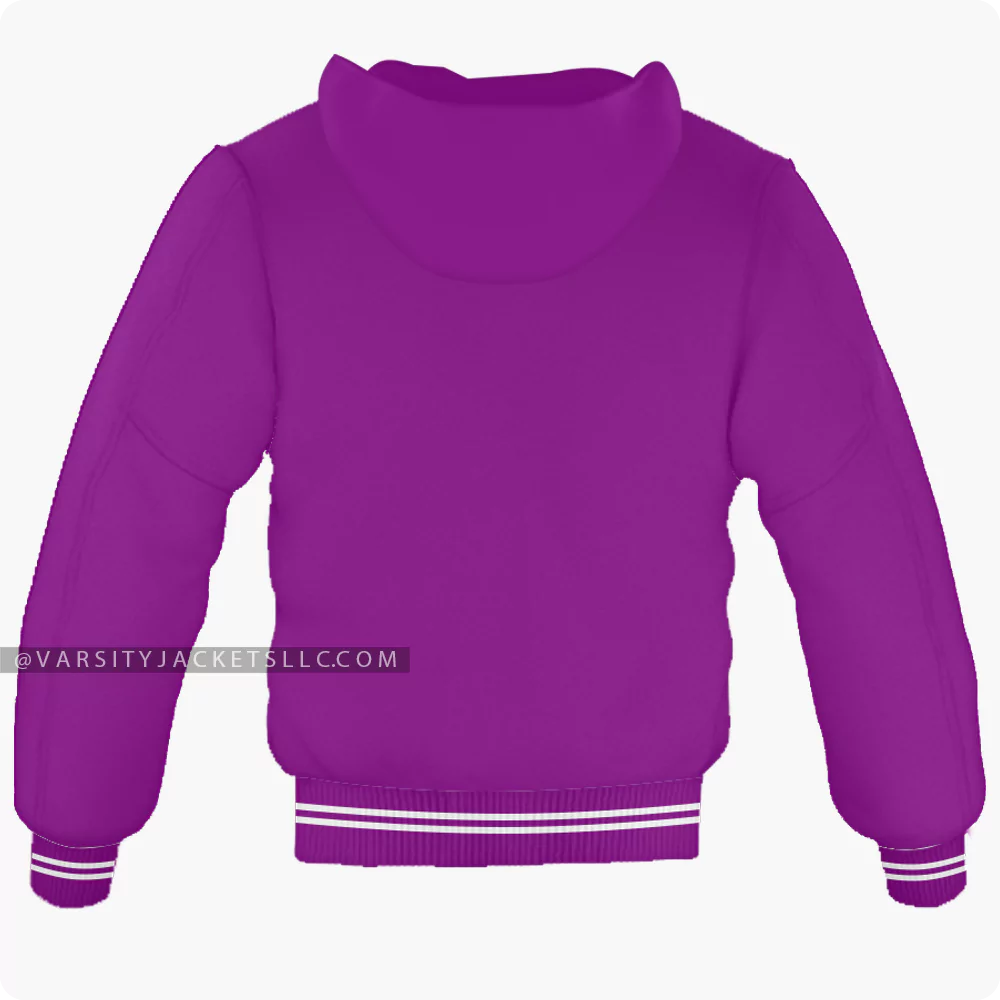 Purple Varsity Jacket Hoodie Back