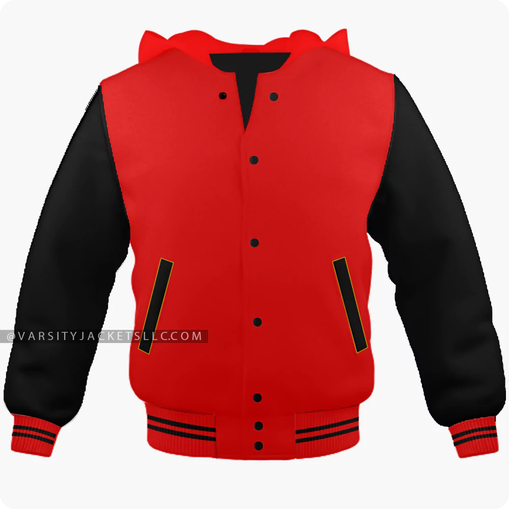 Red And Black Varsity Jacket, Hoodie