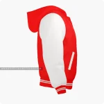 Red And Off White Varsity Jacket, Hoodie