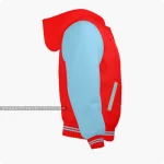 Red And Sky Blue Varsity Jacket, Hoodie