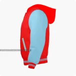 Red And Sky Blue Varsity Jacket, Hoodie