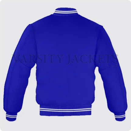 Royal Blue Varsity Jacket For Men And Women Back