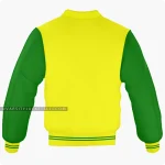 Yellow And Green Varsity Jacket, Byron Collar Back