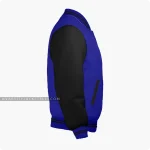 Navy Blue And Black Varsity Jacket Right Side