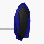Navy Blue And Black Varsity Jacket Left Side