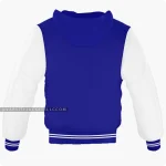 Navy Blue And White Varsity Jacket Hoodie Back