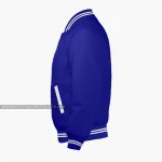 Custom Made Navy Blue Varsity Jacket Left Side