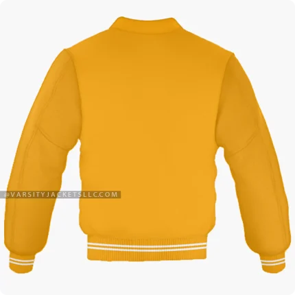 Orange Varsity Jacket , Byron Collar Back