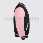 Black And Pink Varsity Jacket For Men And Women Right Side